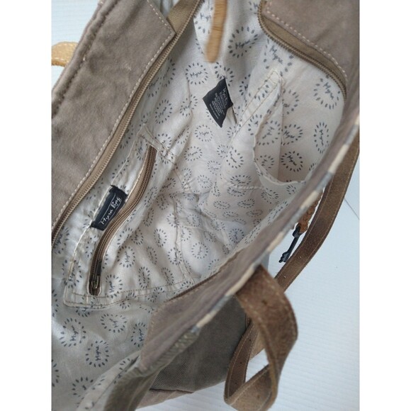 Myra Bag 100% Cotton/Leather Canvas Shoulder Tote Bag Aztec Southwestern Boho - Picture 12 of 16